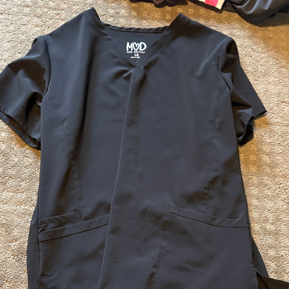MUD Black Scrub Top